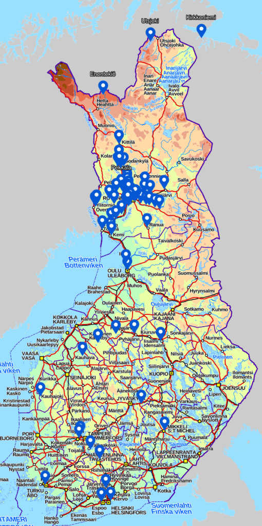 Sinetän Kylateatterin katsojat kartalla